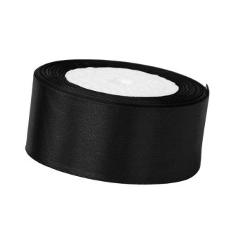 Satin ribbon 4cm x 25 yards Black