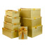 A set of 8 rectangular boxes  with sequins with a bow Gold