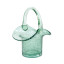 Glass vase-bag for flowers 19.5 x 14.5 x 24 cm