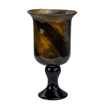 Glass vase-goblet on a stem "Vintage" Chocolate 18 x 33 cm