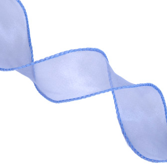 Лента из органзы 4см х 10м Blue Smoke