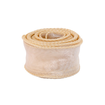Organza ribbon 4cm x 10m Milky Tea