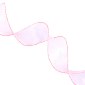 Organza ribbon 4cm x 10m Old Rose