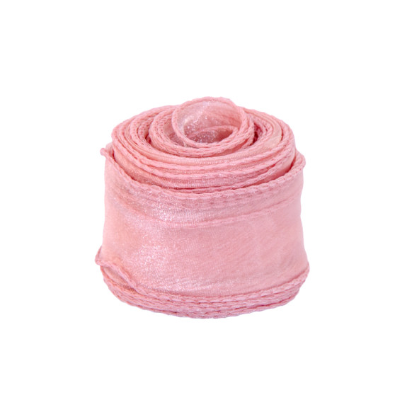 Organza ribbon 4cm x 10m Old Rose