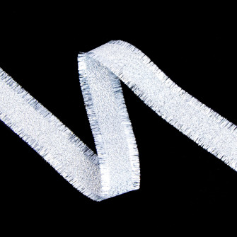 Brocade ribbon 2.2 x 10 yards Silver