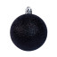 A set of Christmas tree plastic balls 8 cm black