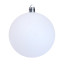A set of Christmas tree plastic balls 8 cm white