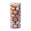 A set of Christmas tree plastic balls 6cm Rose Gold