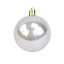 A set of Christmas tree plastic balls 6 cm Beige