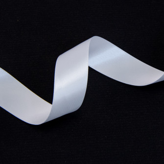 Double-sided satin ribbon 2.5cm x 50yards 000 Off White