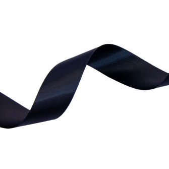 Double-sided satin ribbon 2.5cm x 50yards 030 Black