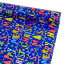 Christmas paper 70cm x 7m "Merry Christmas colored on blue"