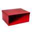 Set of 5 rectangular boxes Metallic Red