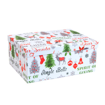 Set of 5 rectangular boxes "Jingle Bells"