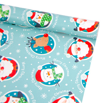 Christmas coated paper 70cm x 200cm in assortment