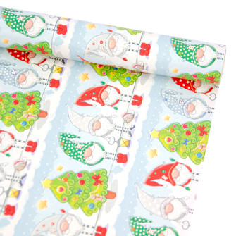 Christmas coated paper 70cm x 200cm in assortment