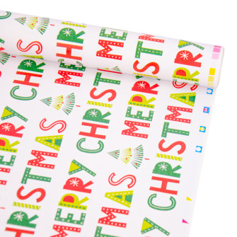 Christmas coated paper 70cm x 200cm in assortment