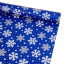 Christmas coated paper 70cm x 7m "Silver and white snowflakes on blue"