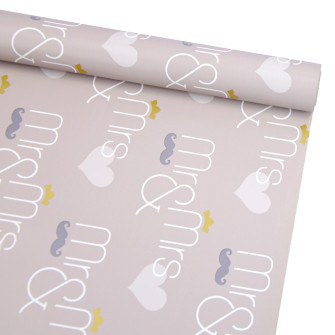 Chalked paper 70cm x 7m "MR & MRS"