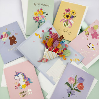 Greeting card with envelope "3D Bouquet"