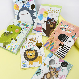 Greeting card with envelope "Holiday Animals"