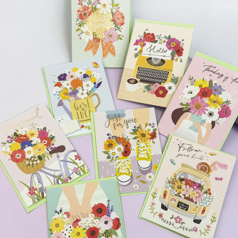 Greeting card with envelope "Gerberas"