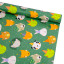 Coated paper 70cm x 7m "Festive animals on green"