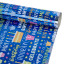 Metallic paper 70cm x 7m "Birthday cake on blue"