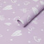 Пленка матовая в листах "Малированные сердца" Lilac