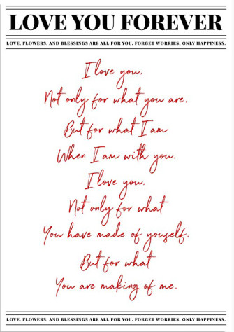 Matte film in sheets "Love You Forever" A111 White