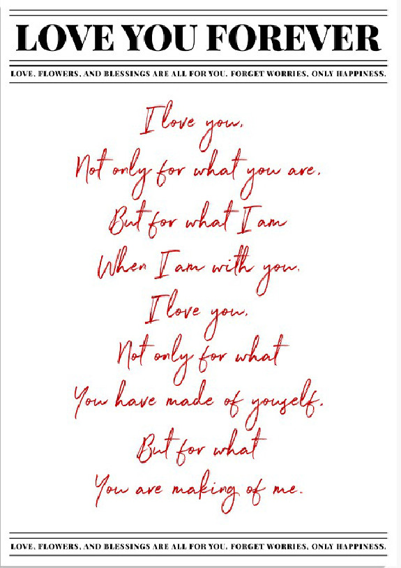 Плівка матова в листах "Love You Forever" A111 White