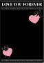 Плівка матова в листах "Love You Forever" B171 Black
