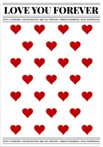 Matte film in sheets "Love You Forever" C111 White