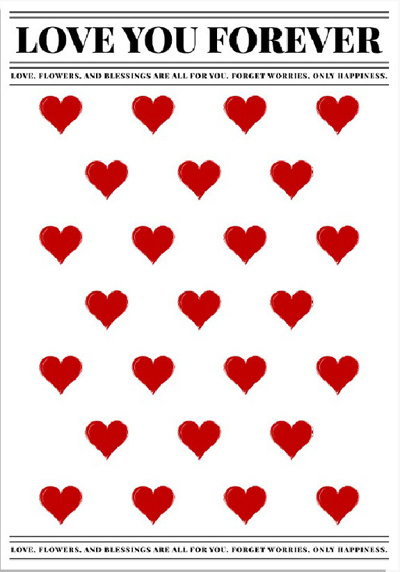 Пленка матовая в листах "Love You Forever" C111 White