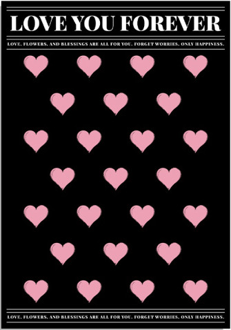 Matte film in sheets "Love You Forever" C171 Black