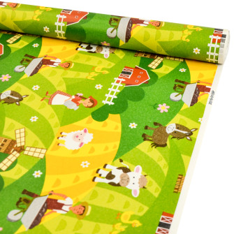 Coated paper 70cm x 7m "Farm on the Green"