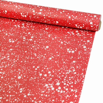 Coated paper 70cm x 7m "Small white walnut on red"