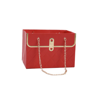 Paper bag for flowers "Chanel" Red