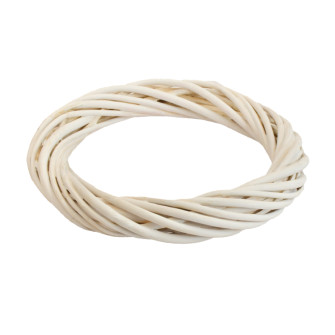 White rattan wreath