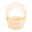 Set of round natural wicker baskets of 3 pieces