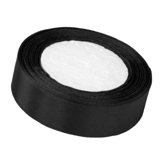 Satin ribbon 25mm x 35yards Black
