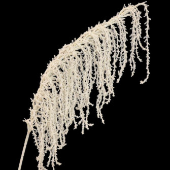 Artificial branch Amaranth white, feather