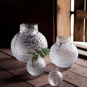 Flask round vase for flowers Texture Prozora Mini