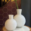 Glass vase-flask white 11 x 28 x 35cm