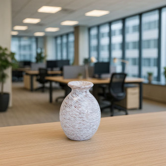 Glass vase "Powder Vintage" 11.5 x 15 cm