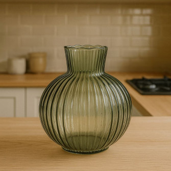 Glass vase-flask 11 x 28 x 35 cm