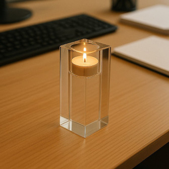 Candlestick glass 5 x 5 x 10 cm