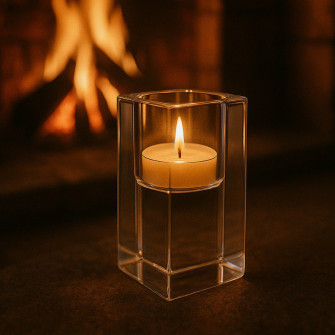 Candlestick glass 5 x 5 x 8 cm