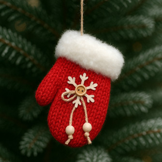 Plush decorative Christmas tree toy, gloves