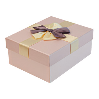 Set of 3 gift boxes Purple with bow